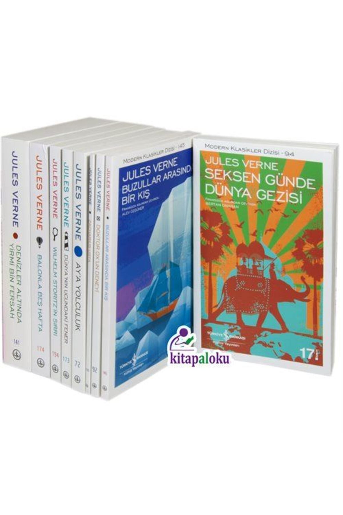 TÜRKİYE İŞ BANKASI KÜLTÜR YAYINLARI Jules Verne Kitapları Tüm Eseleri (9 Kitap Set) Modern Klasikler Dizisi