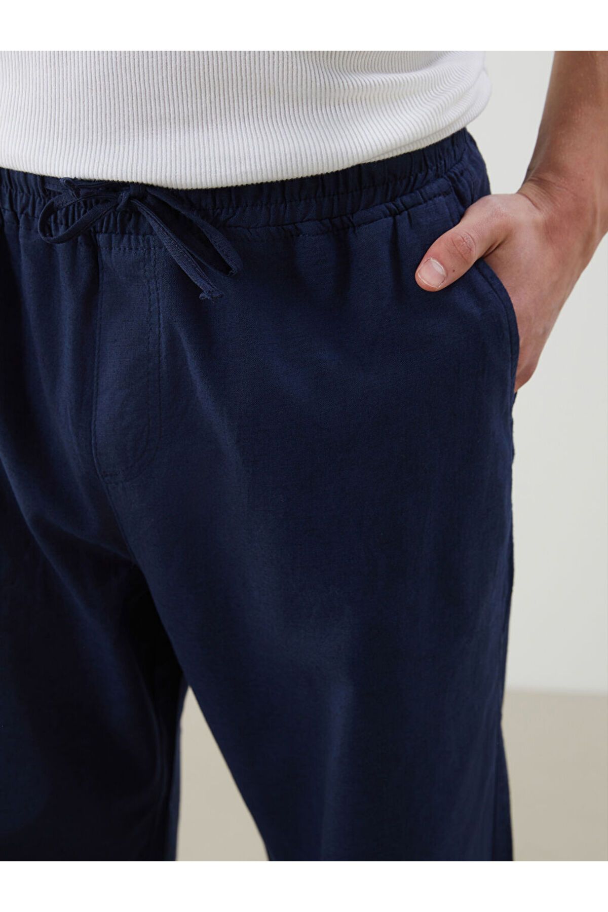 LC Waikiki-New Season Comfortable Fit Linen Blend Men's Trousers - S5Fq94Z8 6