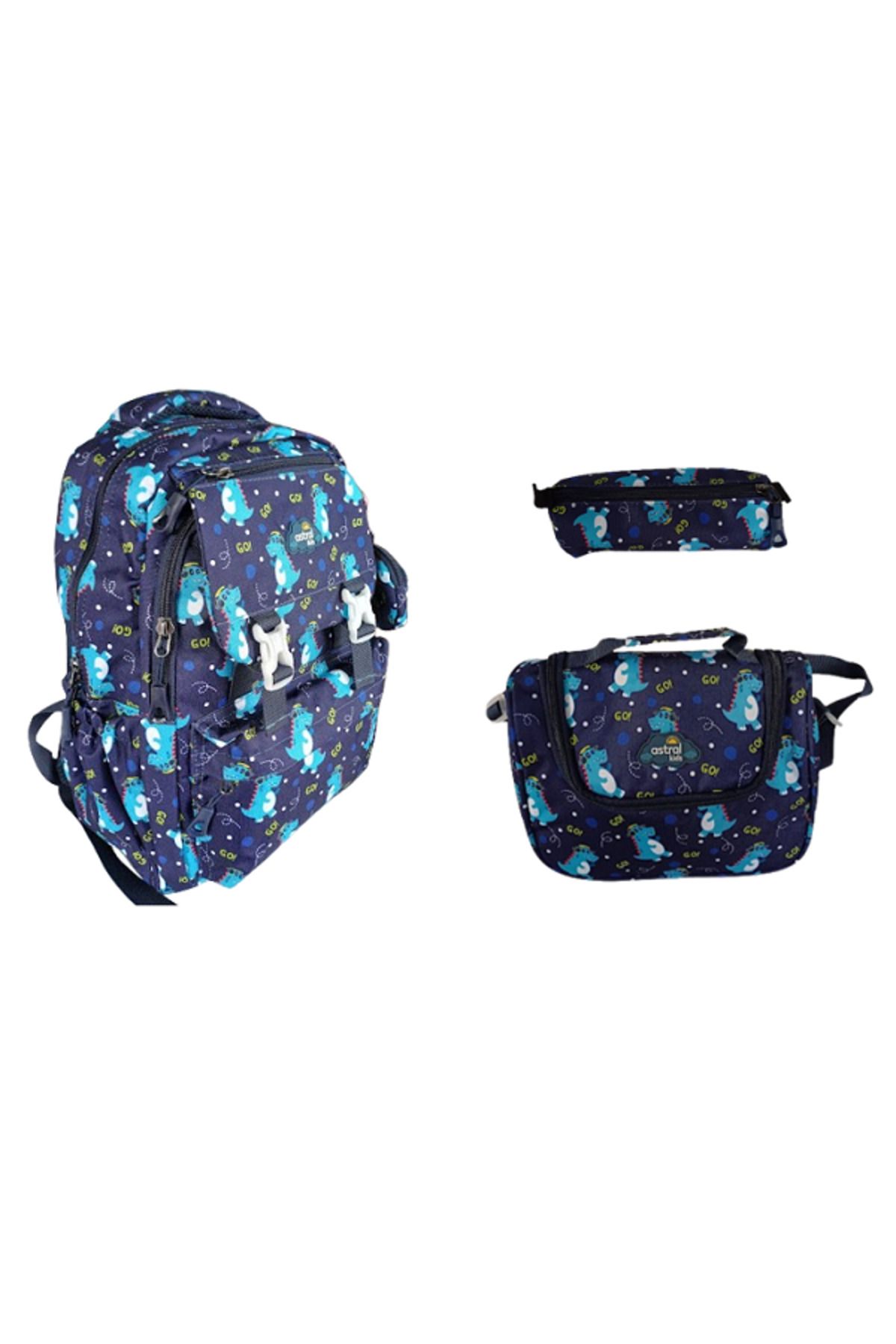 ASTRAL Kids 3 Lü Set İlkokul Sırt Çantası Erkek Desenli Çanta