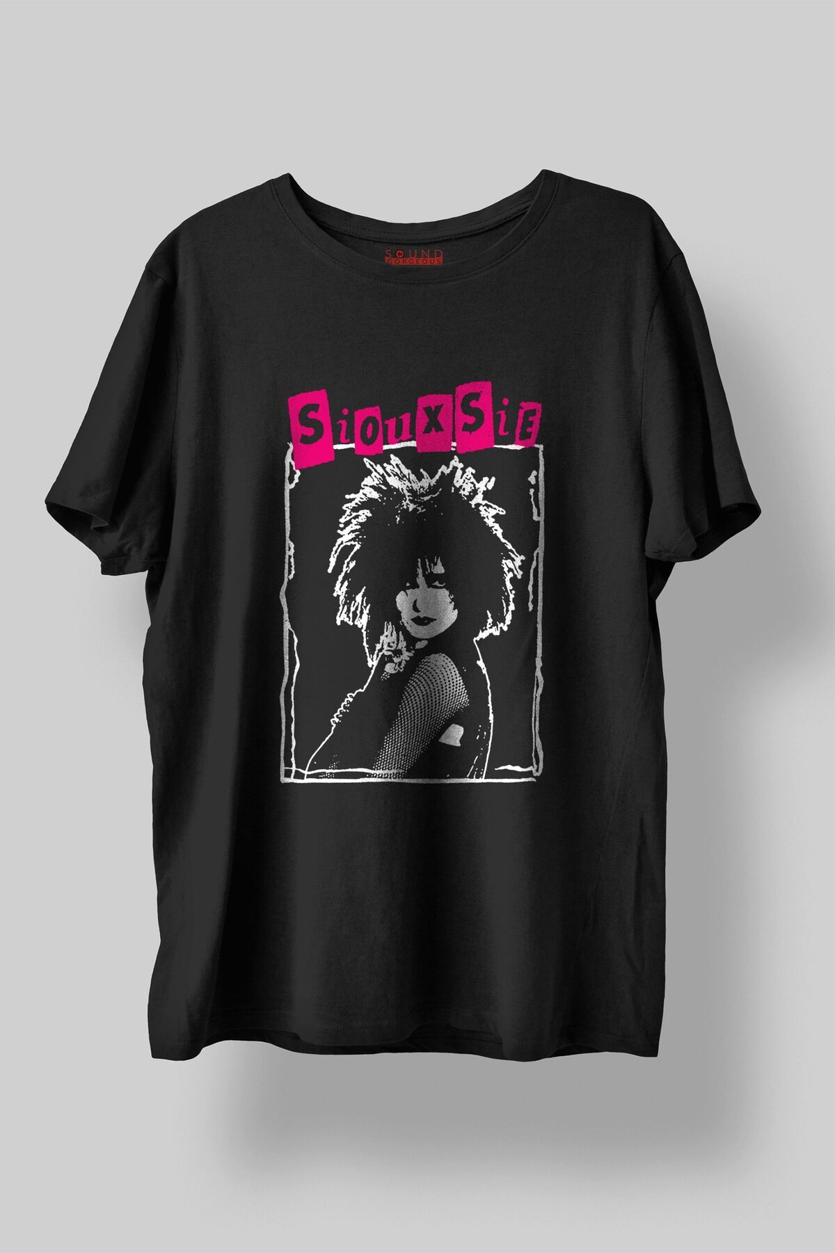 Sound Gorgeous Siouxsie and The Banshees Baskılı Regular Fit Unisex Siyah T-Shirt %100 Pamuk No:523