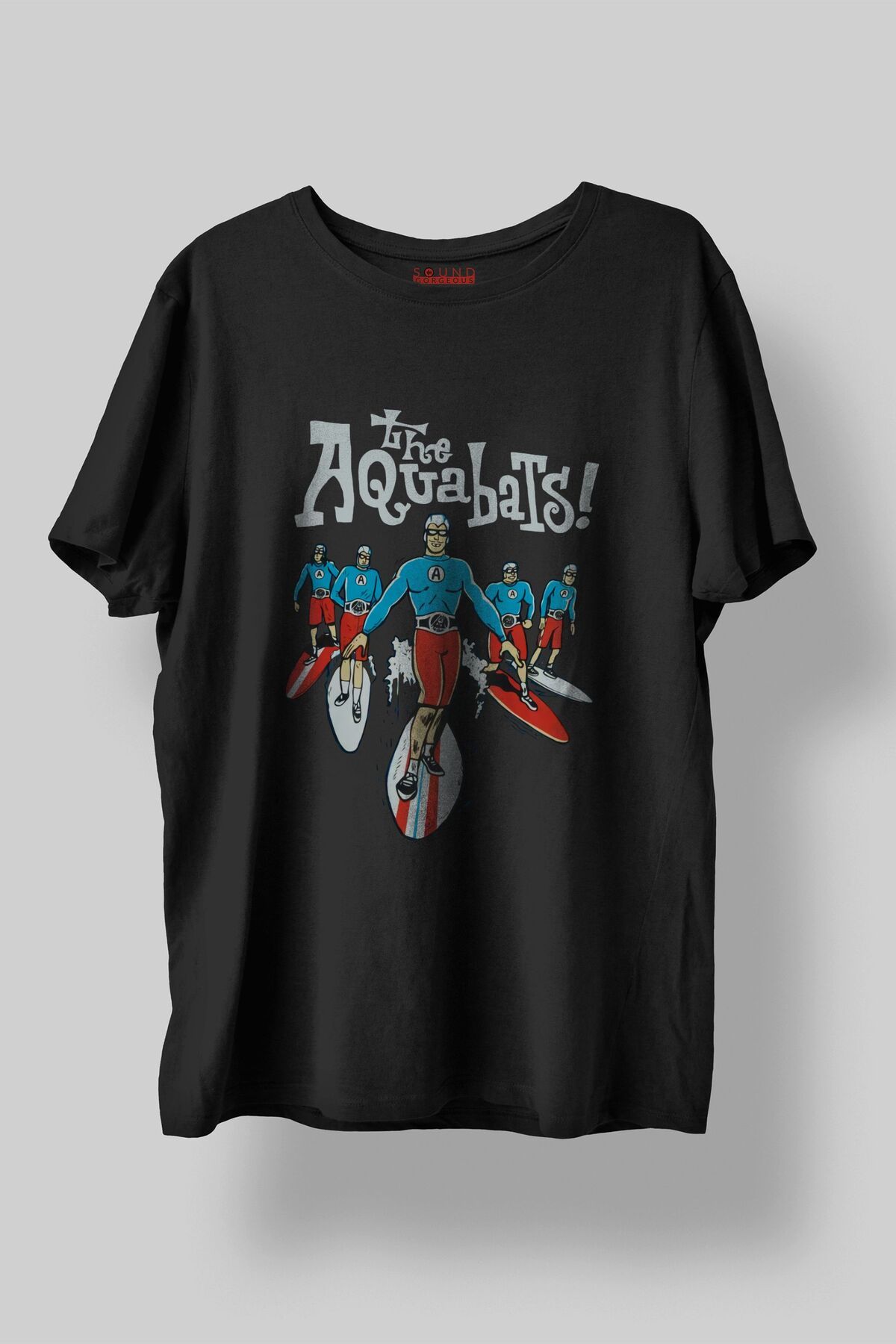 Sound Gorgeous The Aquabats Baskılı Regular Fit Unisex Siyah T-Shirt %100 Pamuk No:619