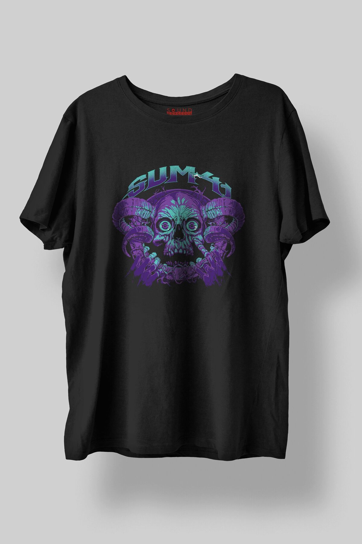 Sound Gorgeous Sum 41 Baskılı Regular Fit Unisex Siyah T-Shirt %100 Pamuk No:578