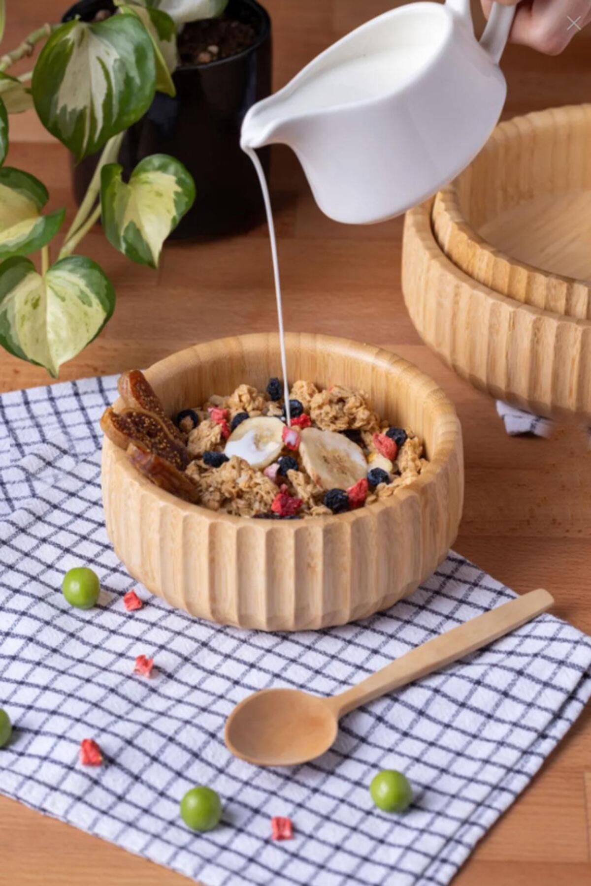 ÇELİKAY Mien Bambu Oyuk Kase 15 Cm