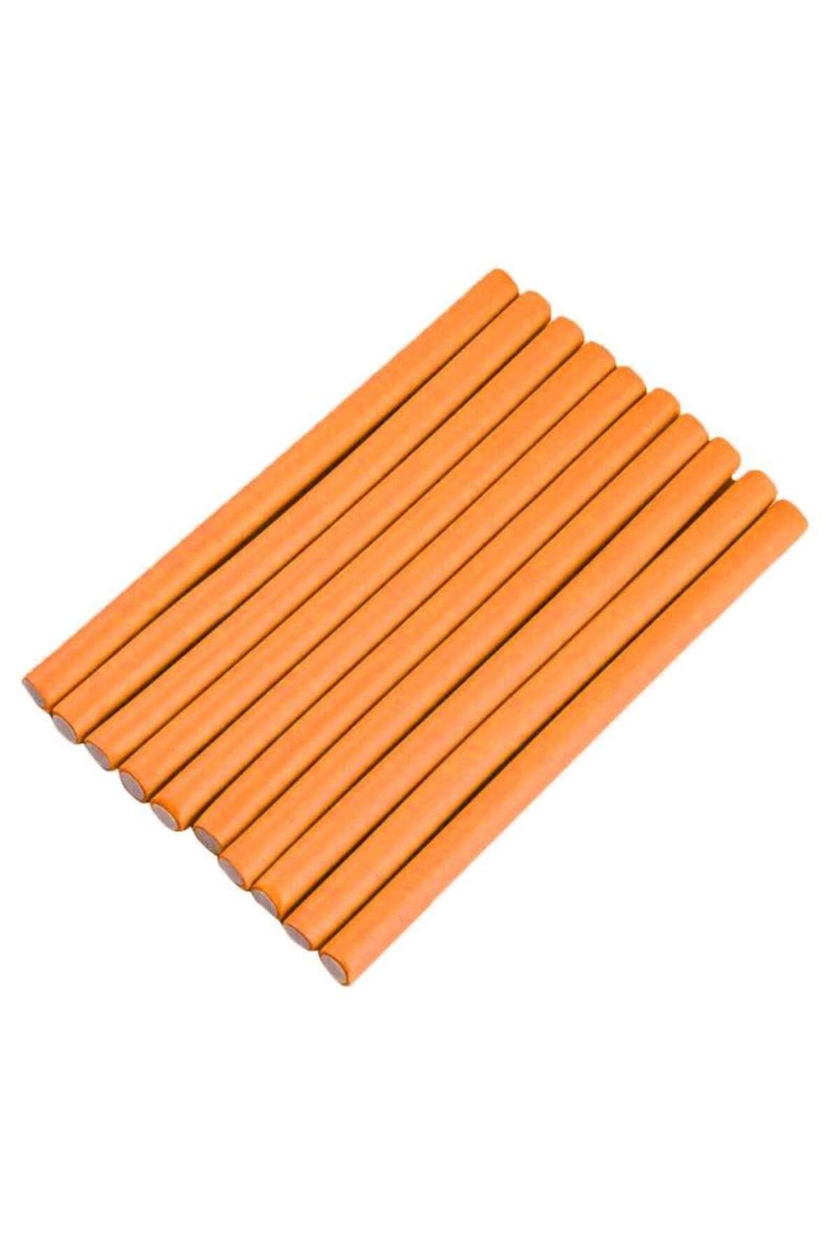 SIKS Set De 10 Bigudiuri Siks, Aplicare Pe Păr Ud/uscat, Flexibile, Numărul 2, Culoare Potrocaliu Unisex - One Size