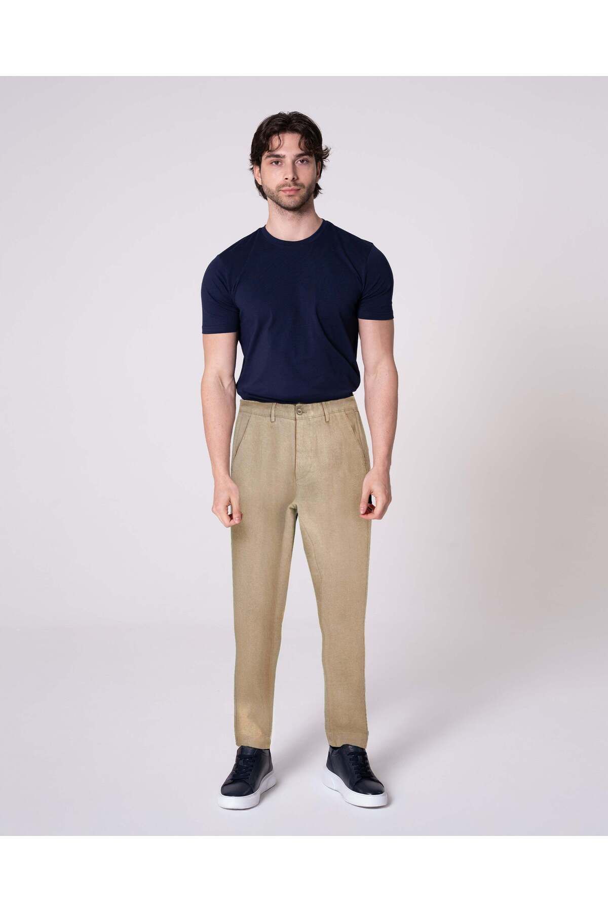 CRAFTLABEL Yeni Sezon Erkek %100 Keten Pantolon- Cepli, Terletmez