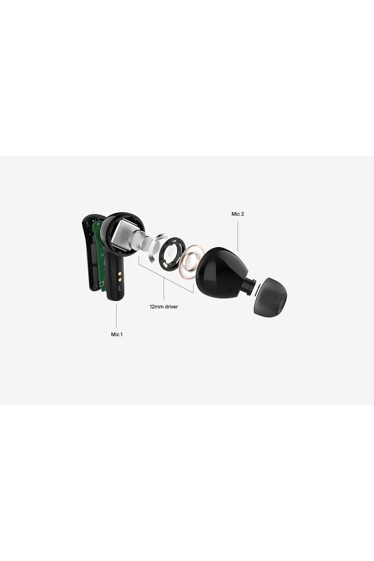 Belkin-Sound Form Motion Earbuds Bluetooth USB-C Built-in Microphone Black 3