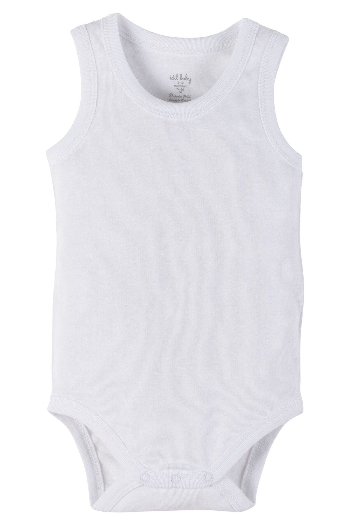 İdilbaby&Mamino İDİLBABY&MAMİNO beyaz askılı çıtçıtlı body