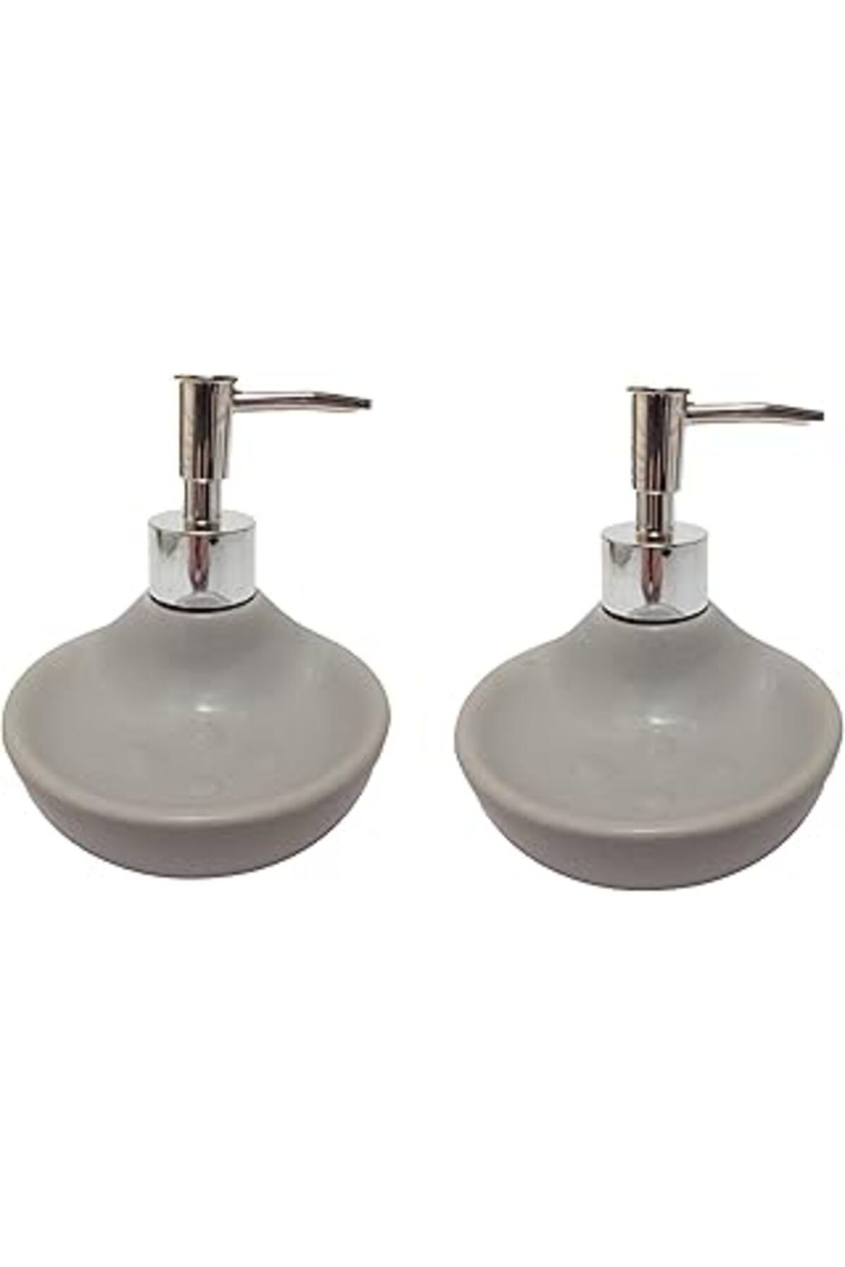 Mu Art Ahşap Bosphorus Homi Banyo Seti Sabunluk Ve Sivi Sabunluk 2 Adet Kombine Model Gri 7x7x18cm 150ml