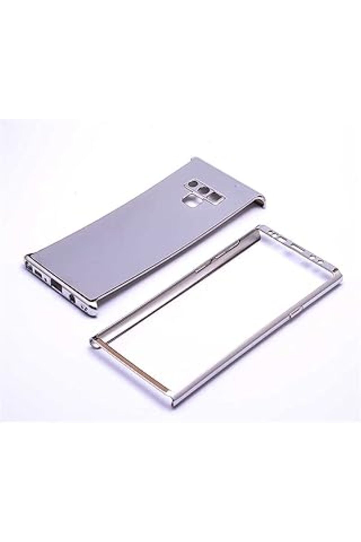 Mu Art Ahşap Zore Voero Aynali Note 9 Silver Ile Uyumlu Sert Kapak