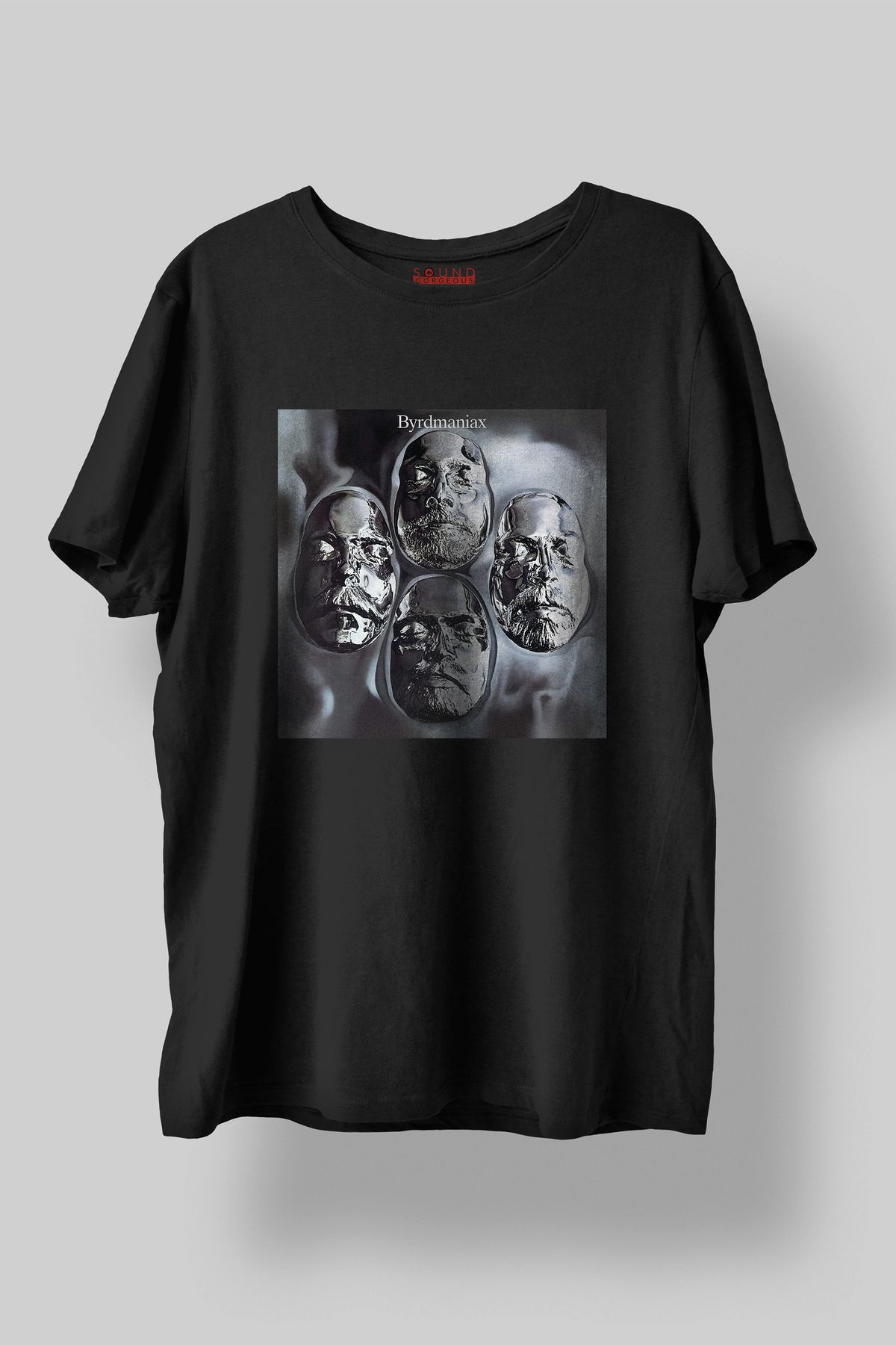 Sound Gorgeous The Byrds Baskılı Regular Fit Unisex Siyah T-Shirt %100 Pamuk No:646