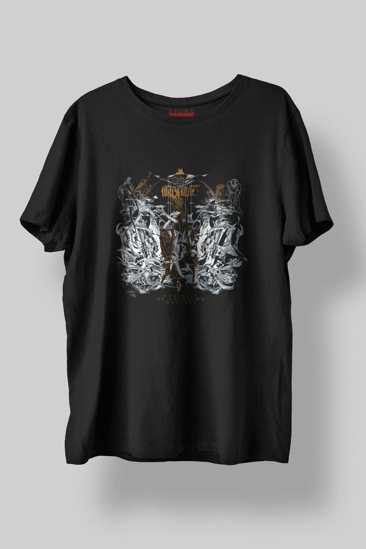 Sound Gorgeous The Cult Baskılı Regular Fit Unisex Siyah T-Shirt %100 Pamuk No:654