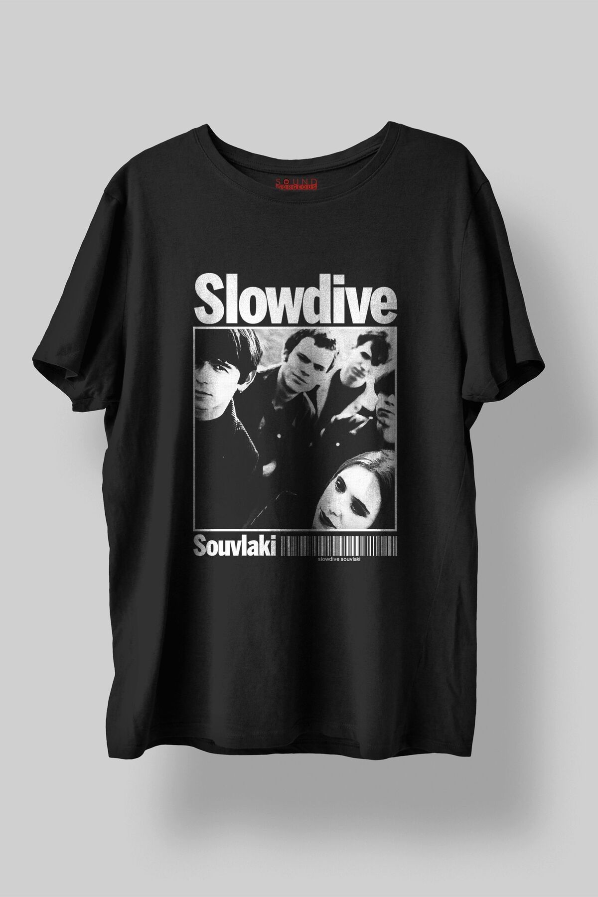 Sound Gorgeous Slowdive Baskılı Regular Fit Unisex Siyah T-Shirt %100 Pamuk No:536