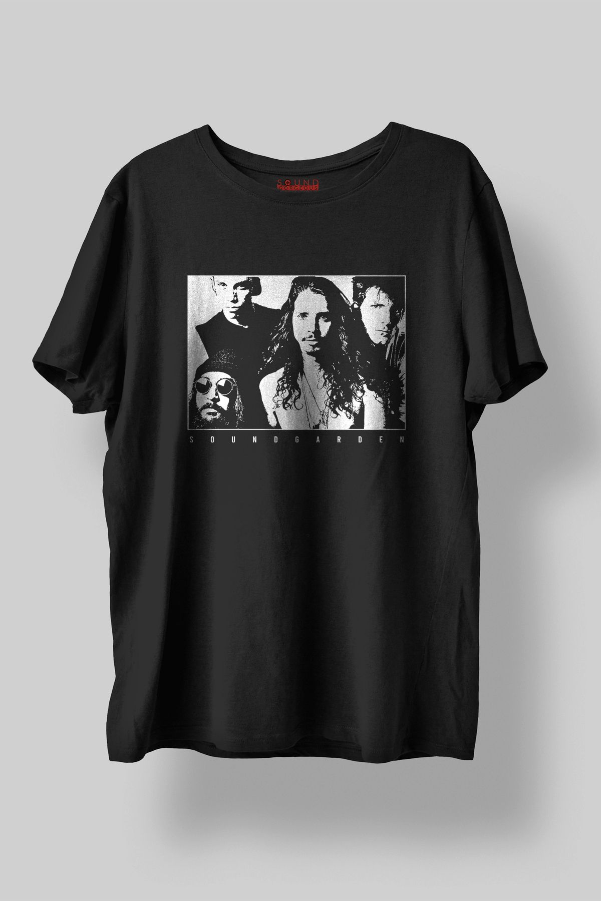 Sound Gorgeous Soundgarden Baskılı Regular Fit Unisex Siyah T-Shirt %100 Pamuk No:557