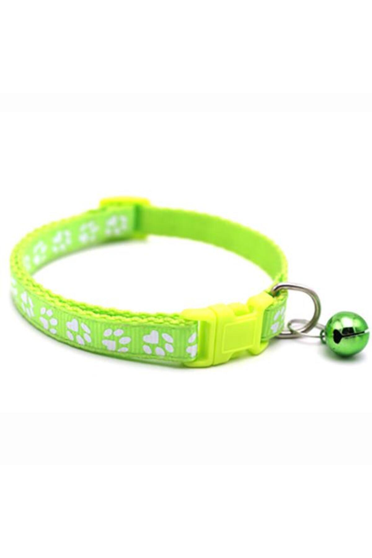 Ropet Zgarda Ajustabila Cu Clopotel Pentru Caini Si Pisici, 18-32cm/1cm, Verde, Ropet - Universal