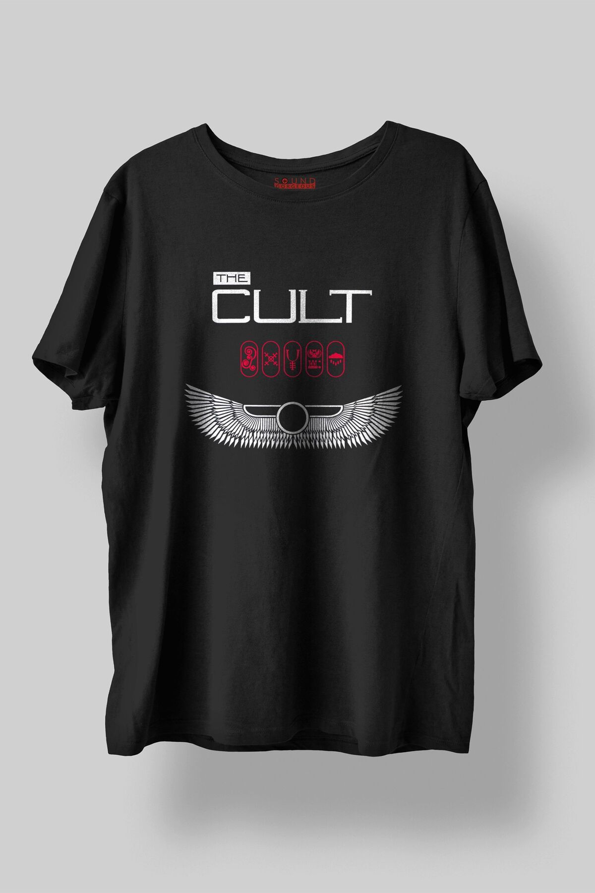 Sound Gorgeous The Cult Baskılı Regular Fit Unisex Siyah T-Shirt %100 Pamuk No:652