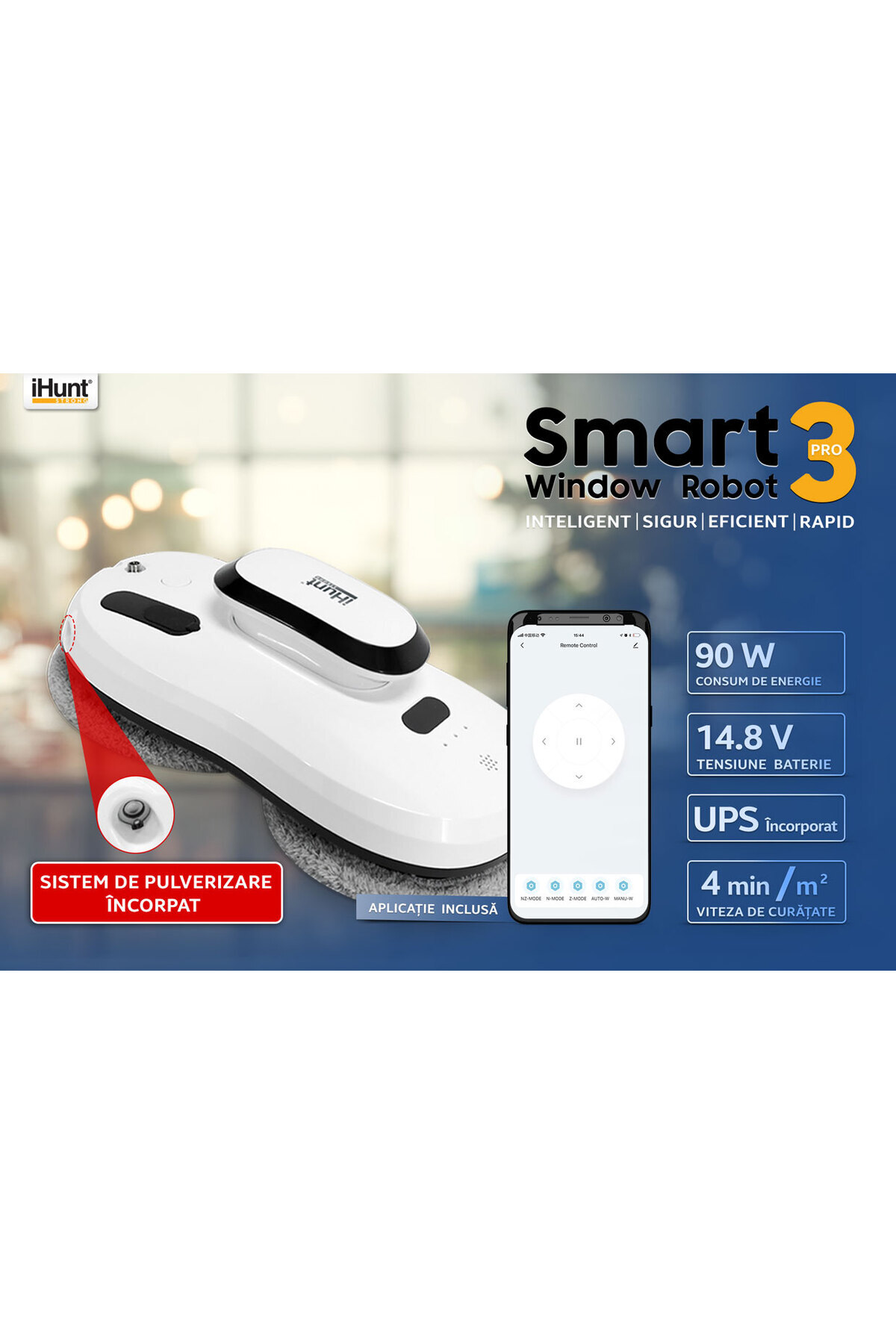 iHunt-Robot autonom curatare si spalare geamuri iHunt Smart Window Robot 3 PRO 3