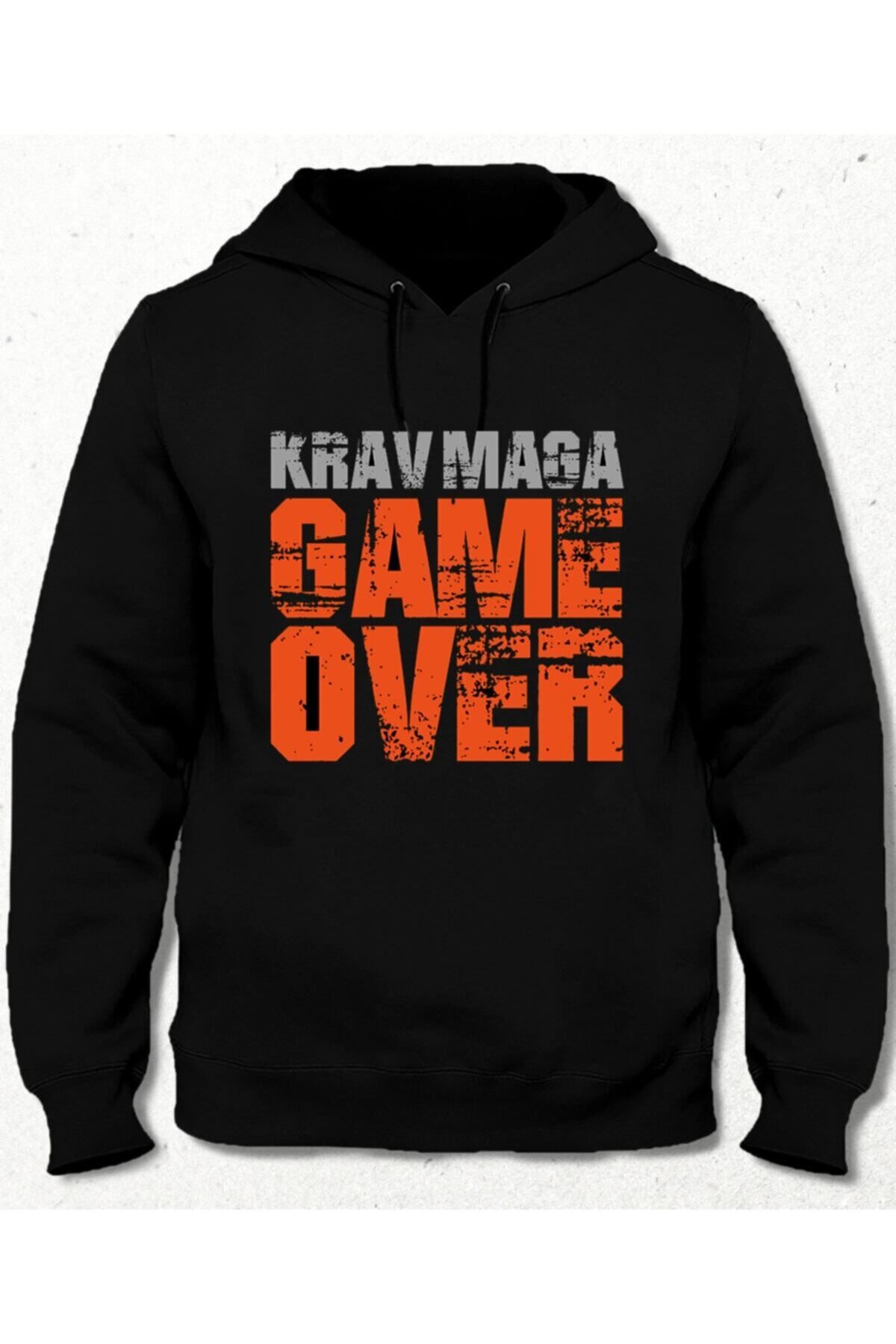 Pisa Art Kraw Maga Siyah Cepsiz Kapşonlu Sweatshirt