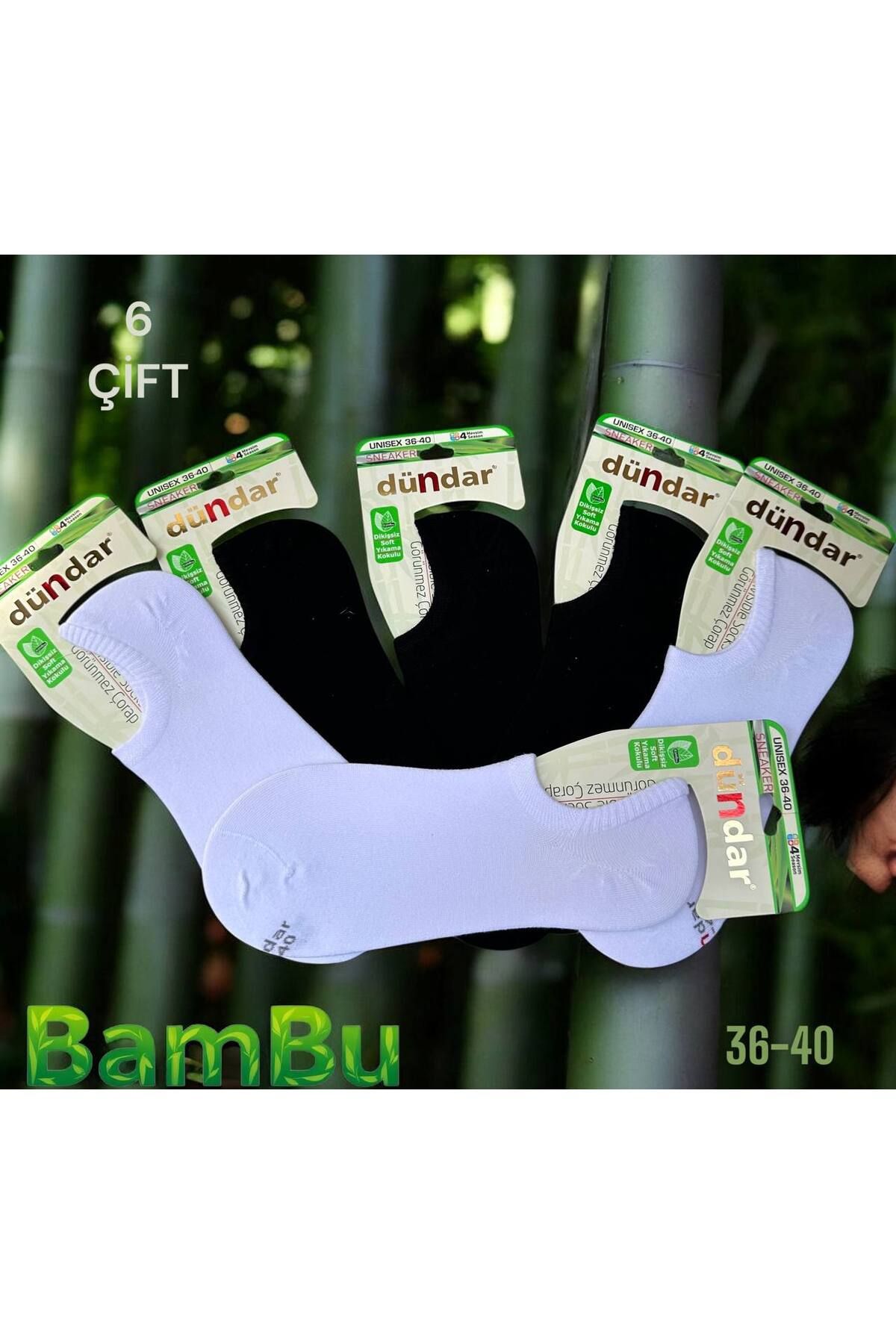 MYS GRUP TEKSTİL Unisex 6'Lı Bambu Kokulu Yumuşak Terletmez Dikişsiz Rahat Sneaker Çorap (Dündar/0652)