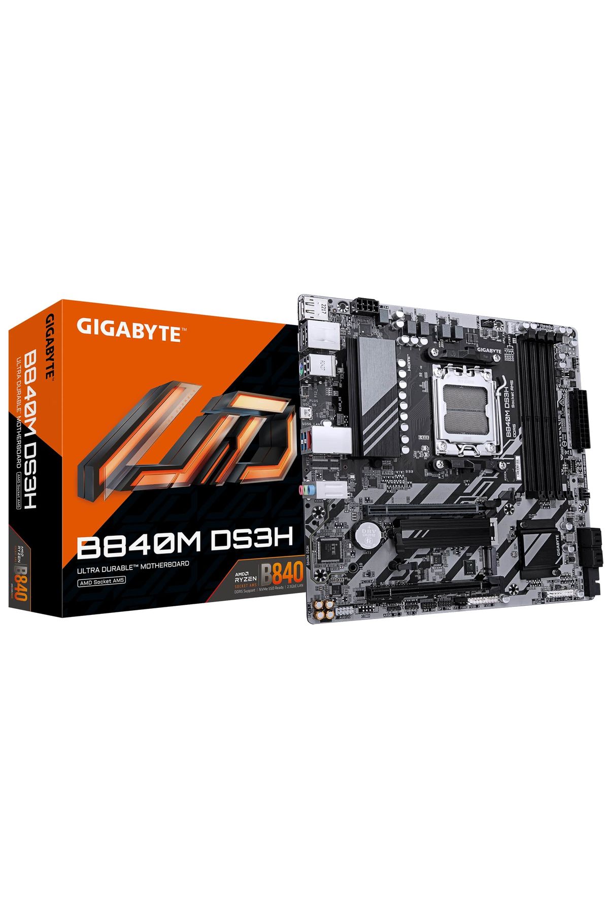 Gigabyte B840M DS3H Soket AM5 DDR5 8200MHz (OC) mATX Gaming (Oyuncu) Anakart