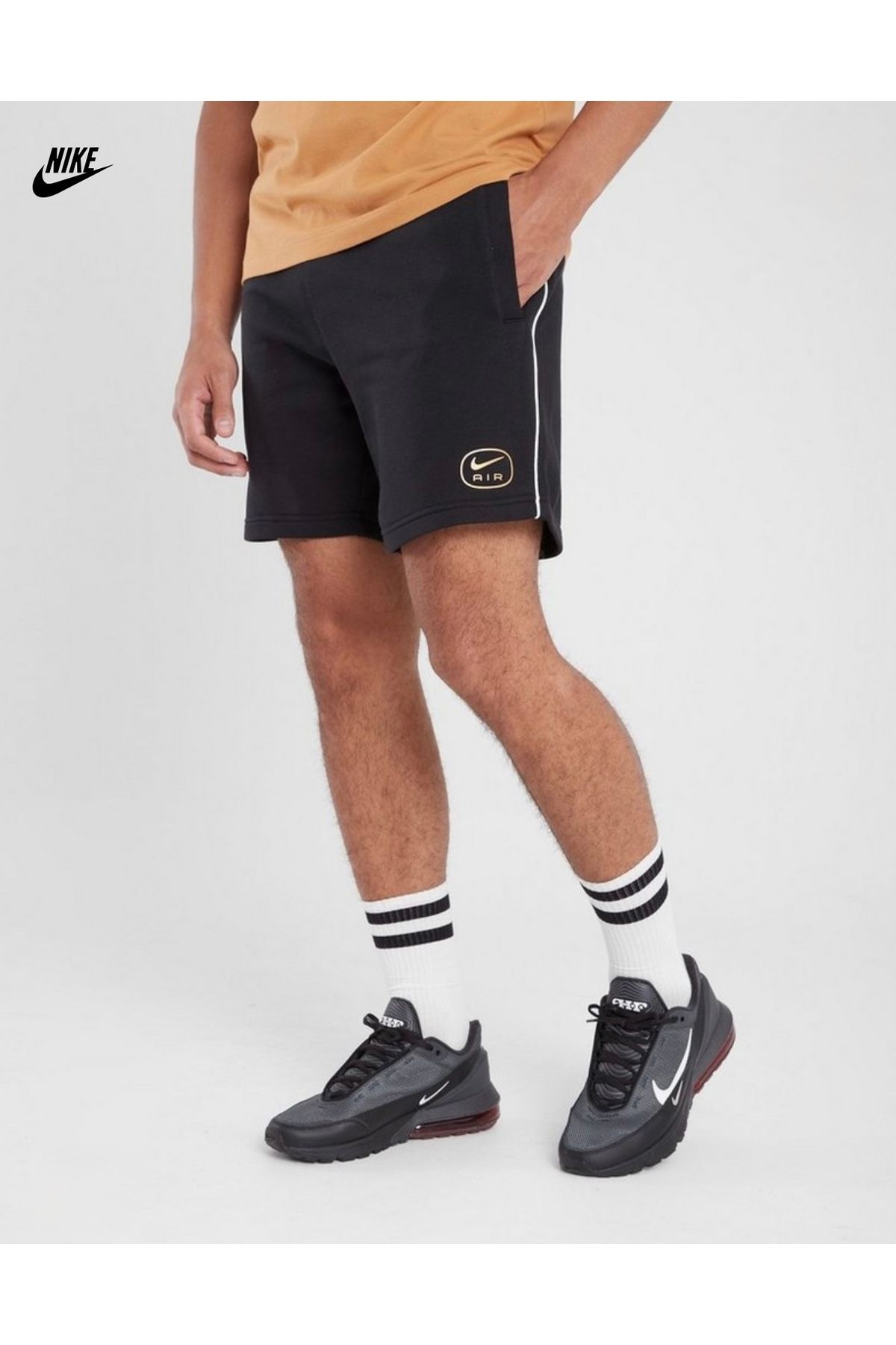 Nike Sportswear Swoosh Air French Terry FW24 Siyah Erkek Şort