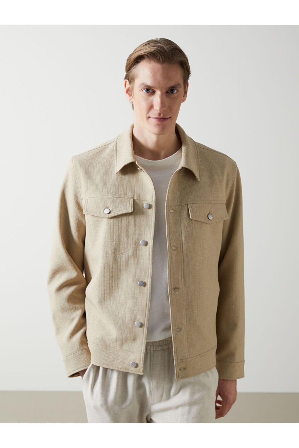 LC Waikiki LCW Vision Slim Fit Gömlek Yaka Erkek Ceket
