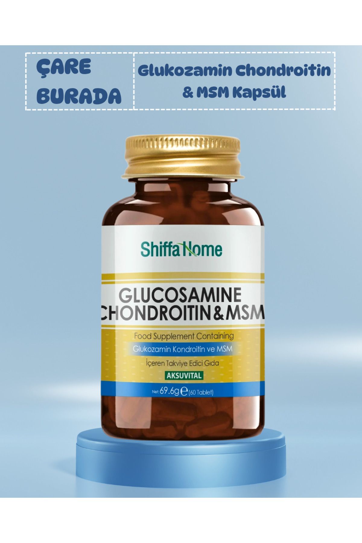 Çare Burada Glukozamin Chondroitin & MSM Kapsül (60 Adet)