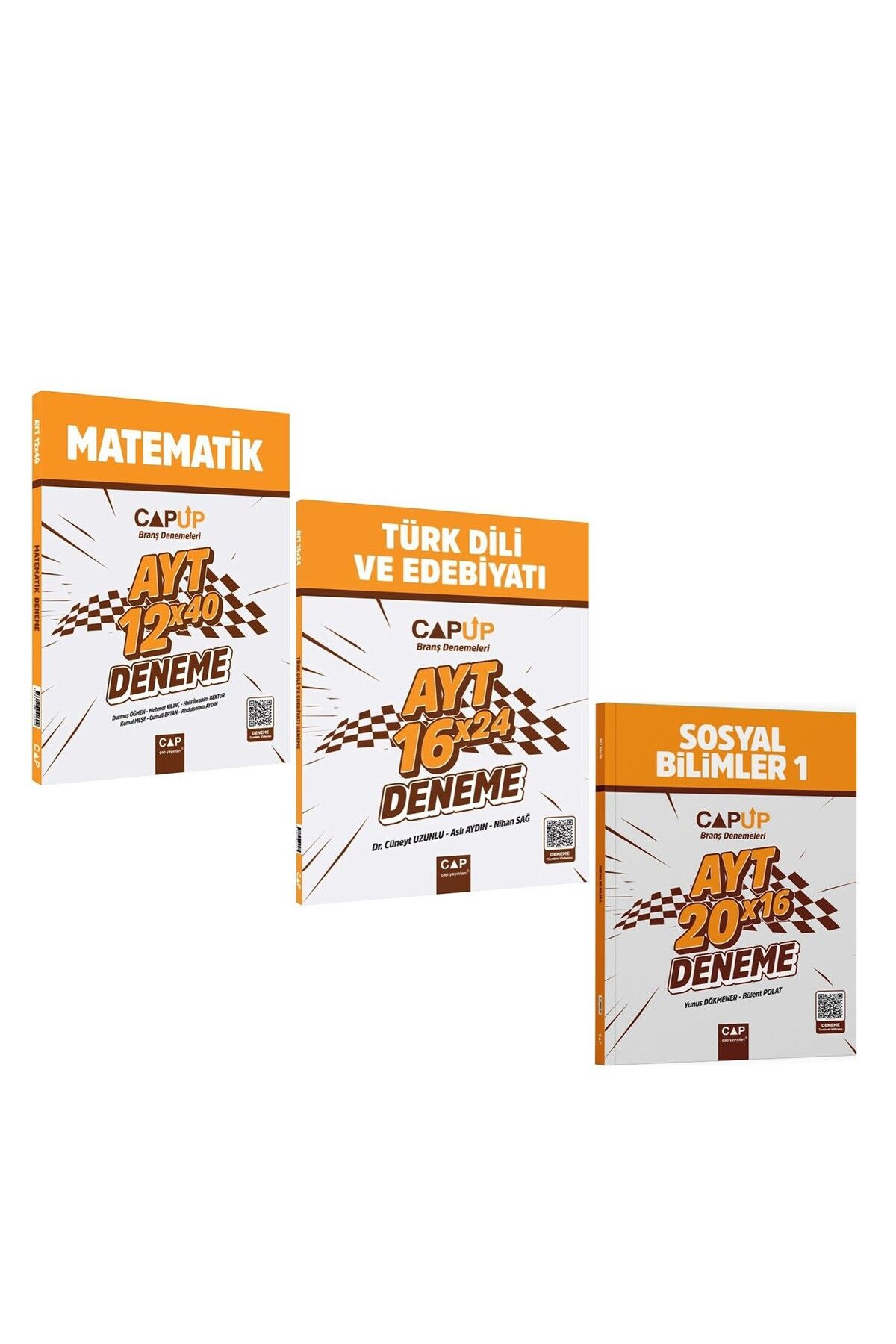Ankara Kitap Merkezi Çap Yayınları AYT Matematik Edebiyat ve Sosyal Bilimler Deneme Seti 3 Kitap