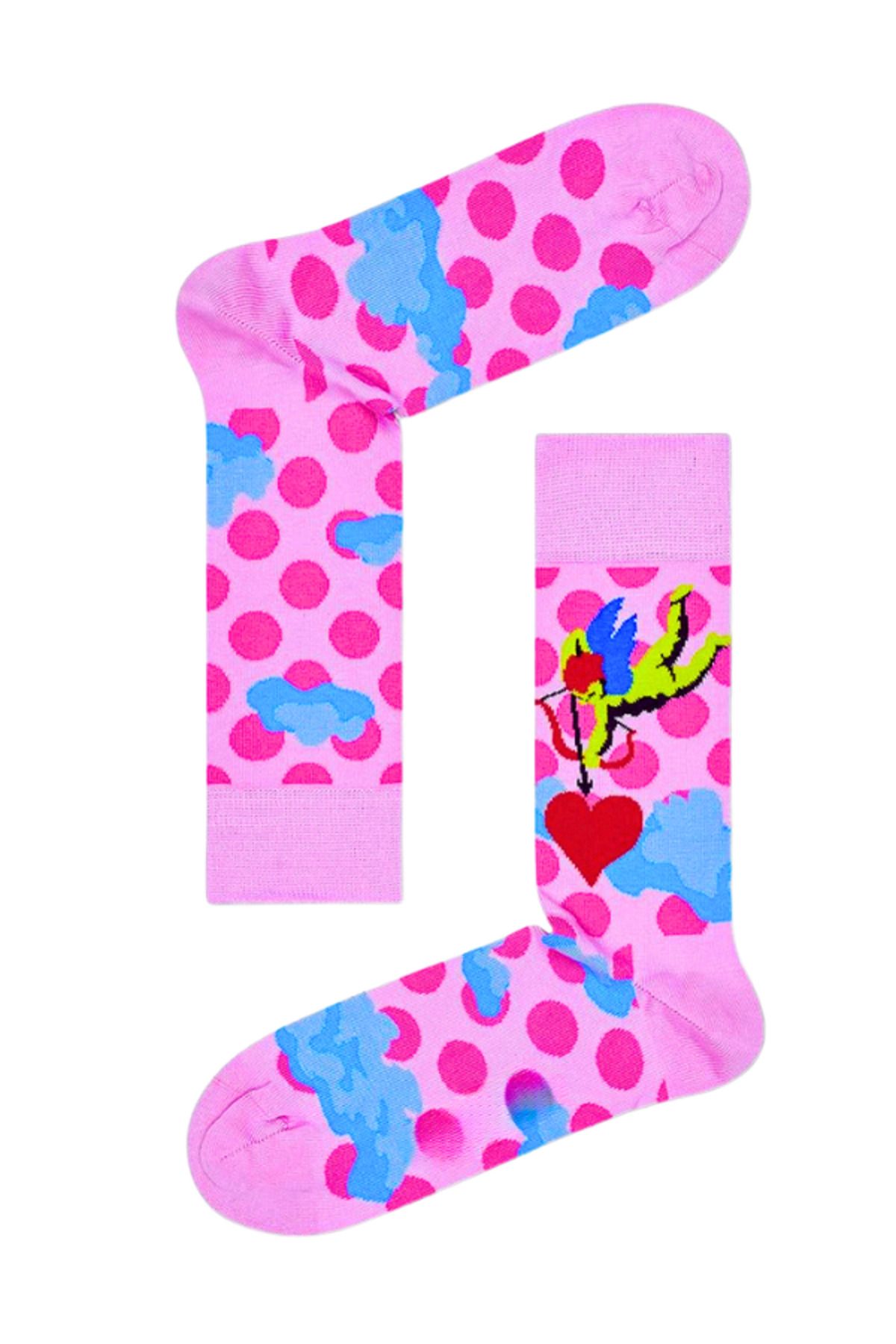 Shuttle Park Özel Seri Happy Renkli Eros Desenli Socks Eğlenceli Rahat Tasarım Tarz Soket Dikişsiz Çoraplar