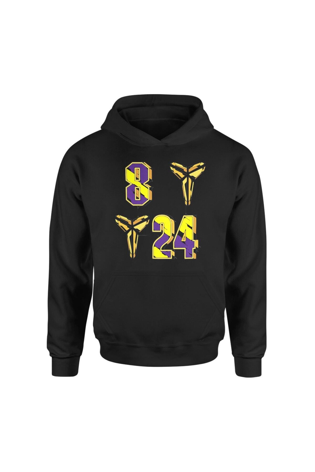 Pisa Art Kobe Number 8_24 Siyah Hoodie