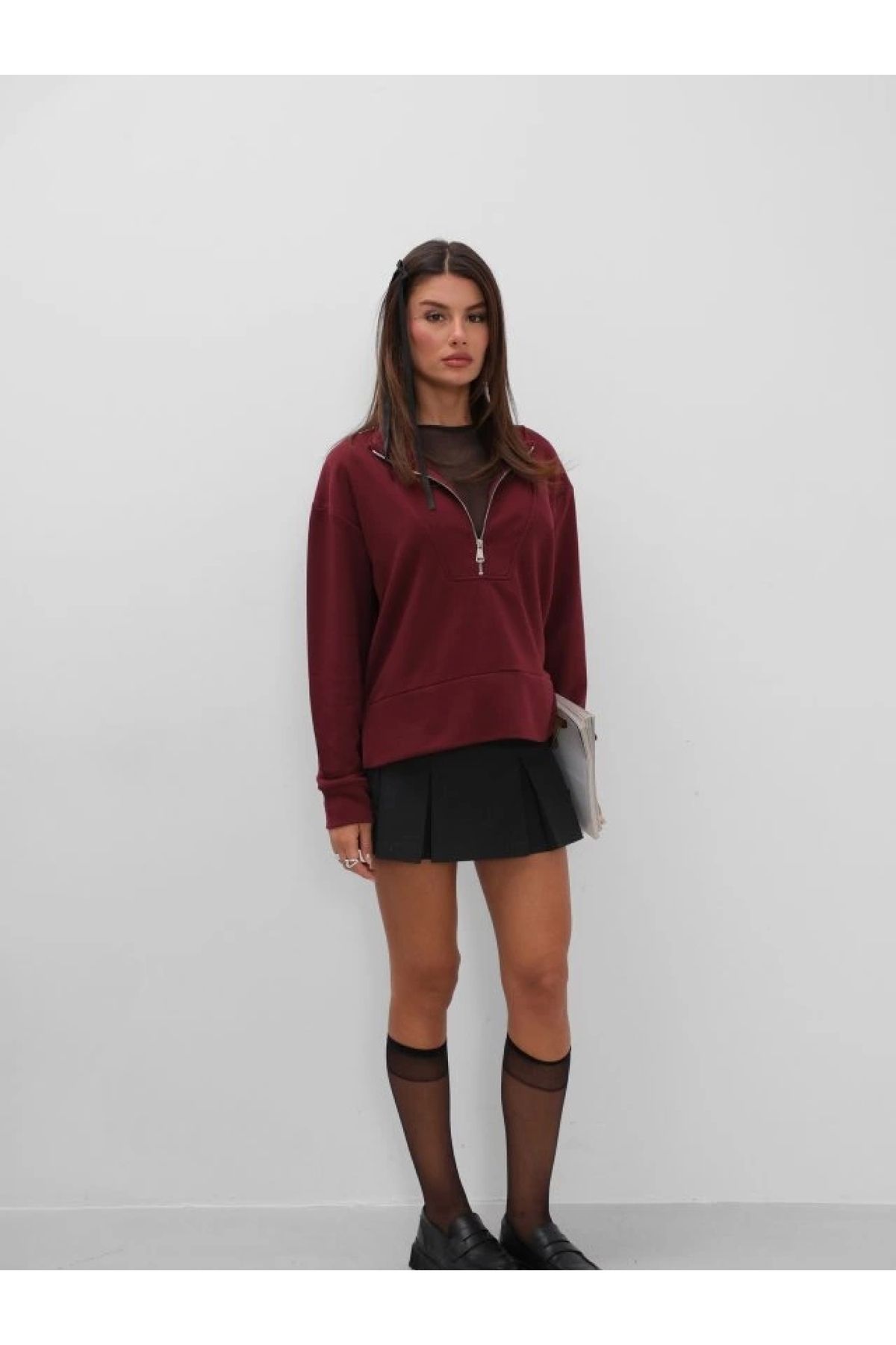POLEXP Şık Dikiş Detaylı Sweatshirt
