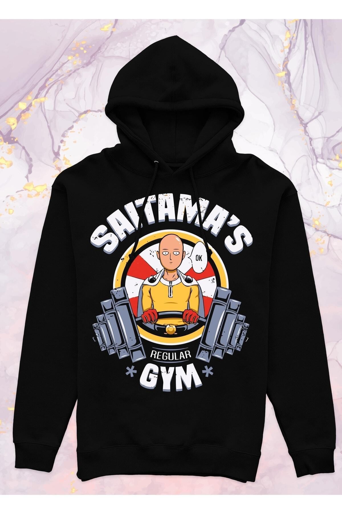 Pisa Art One Punch Man - Saitama's Gym - Cepsiz Kapüşonlu Sweatshirt