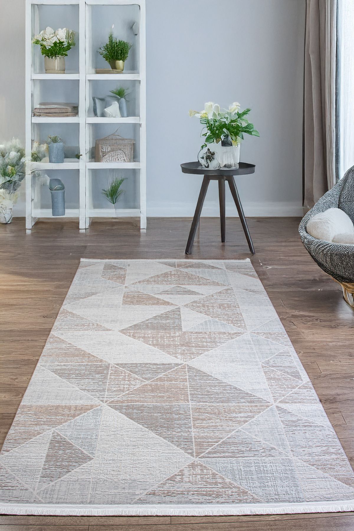 Serenest Home Bej Safir Halı Yolluk Oturma Odası Salon Halısı Antre Koridor Halısı Yatak Odası Halısı