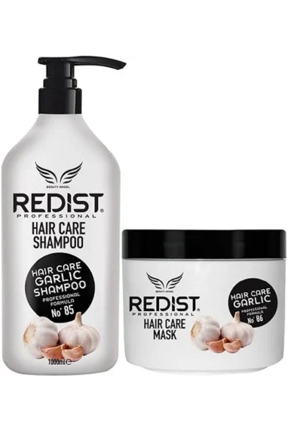 Redist-Set Profesional anti-caderea Extract de Usturoi, Redist, sampon 1000 ml, masca 500 ml 1