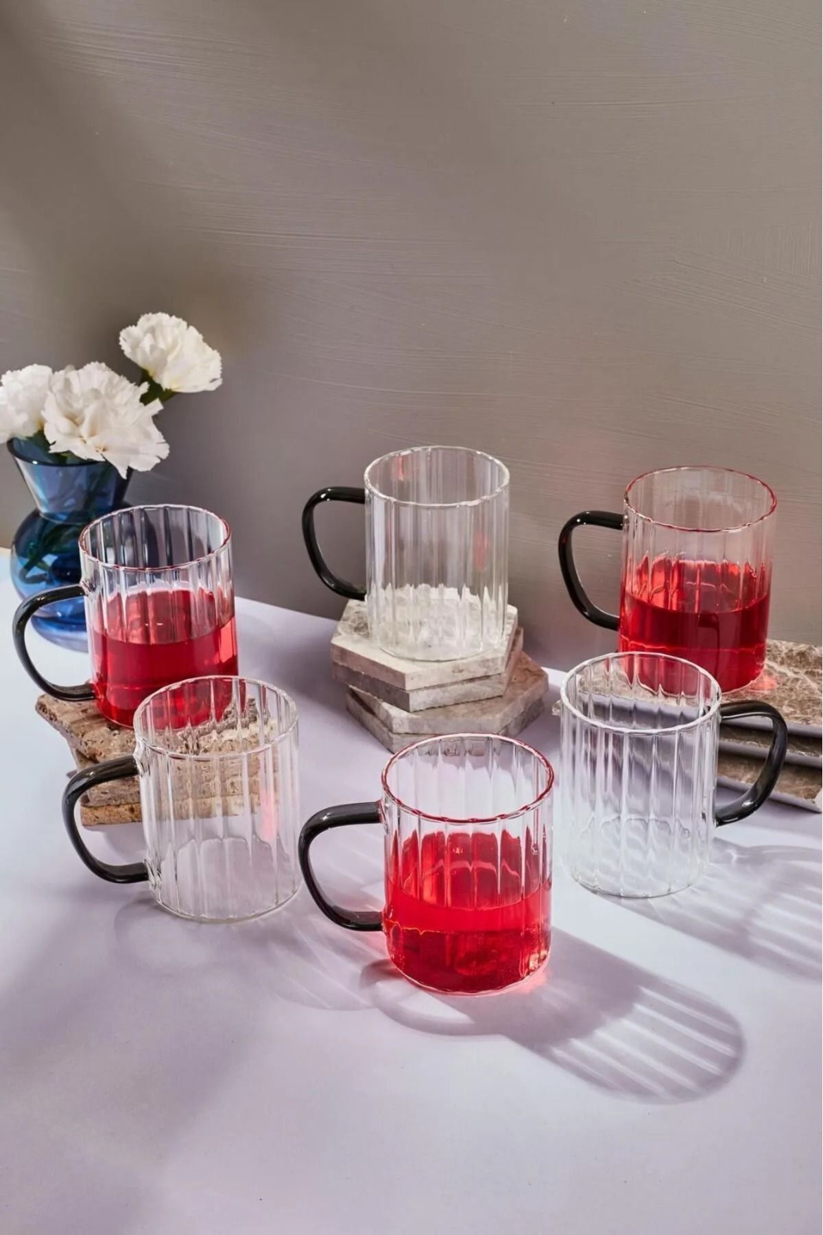 CENGİZ ÇEYİZ Kulplu 6'lı 425 ml Kupa PER15876