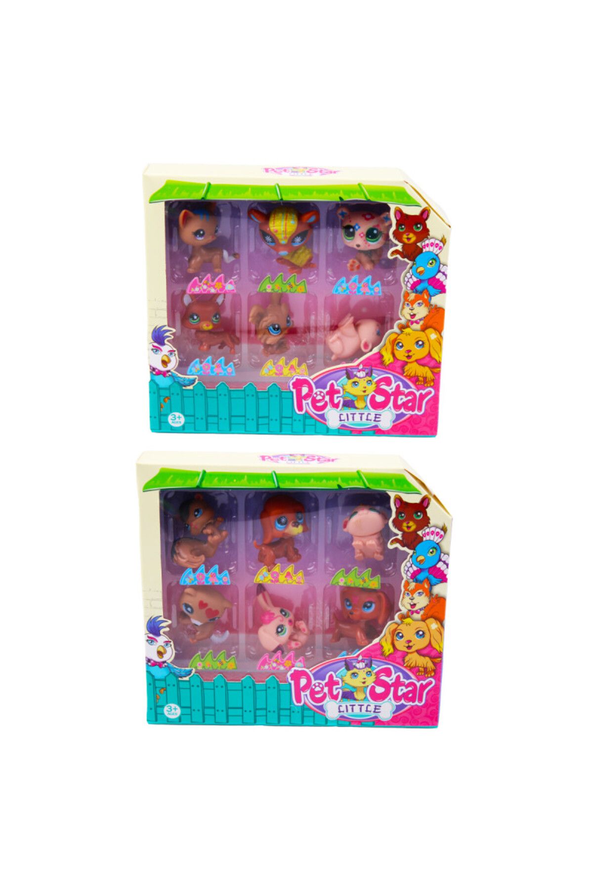 GÜVEN 1 ADET Littlest Pet Shop Neşeli Minişler 6'lı Miniş Ailesi Oyuncak Pet Star
