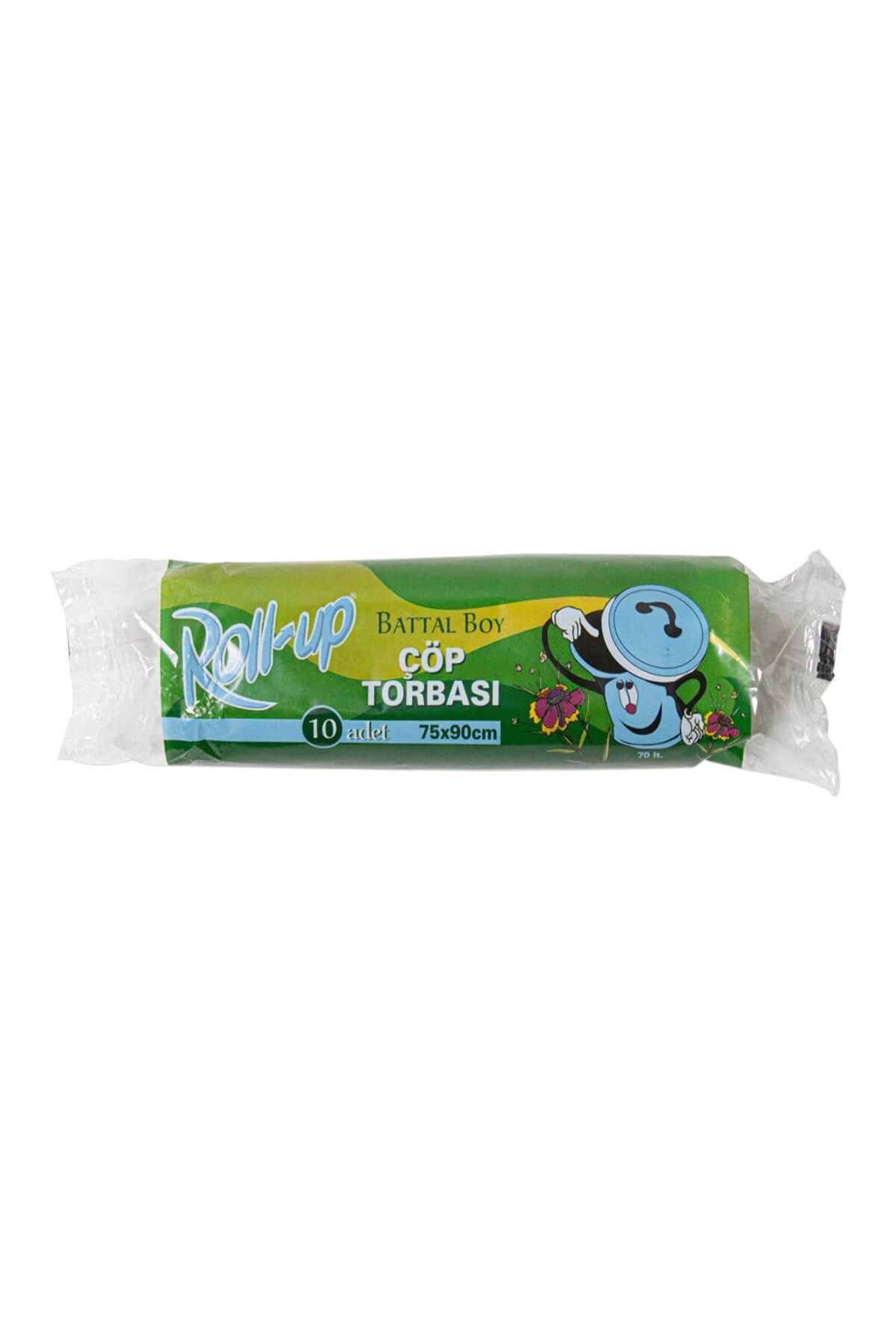 alsepeteavm Roll-up Battal Boy Siyah Çöp Torbası 75x90cm 10 Adet