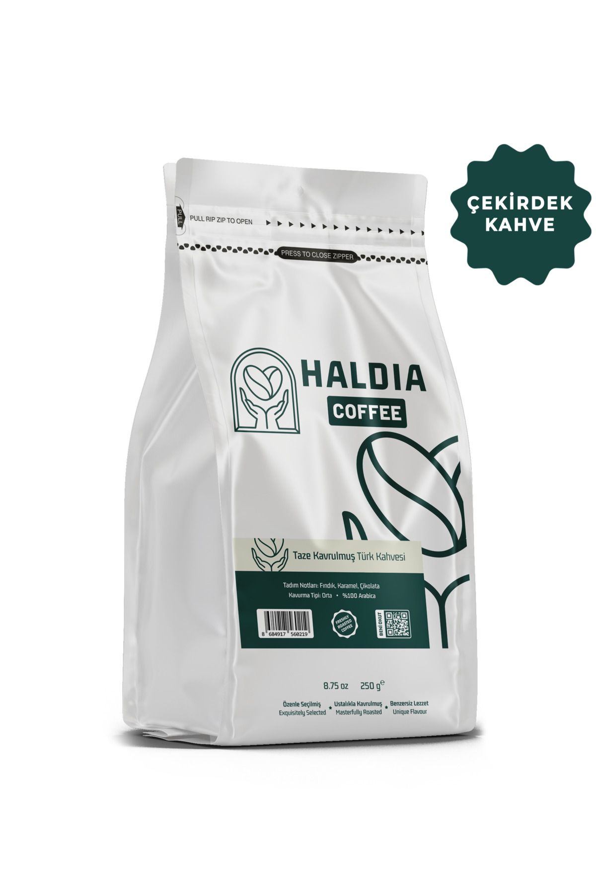 Haldia Coffee Haldia Taze Kavrulmuş Türk Kahvesi (Çekirdek Kahve) 250gr