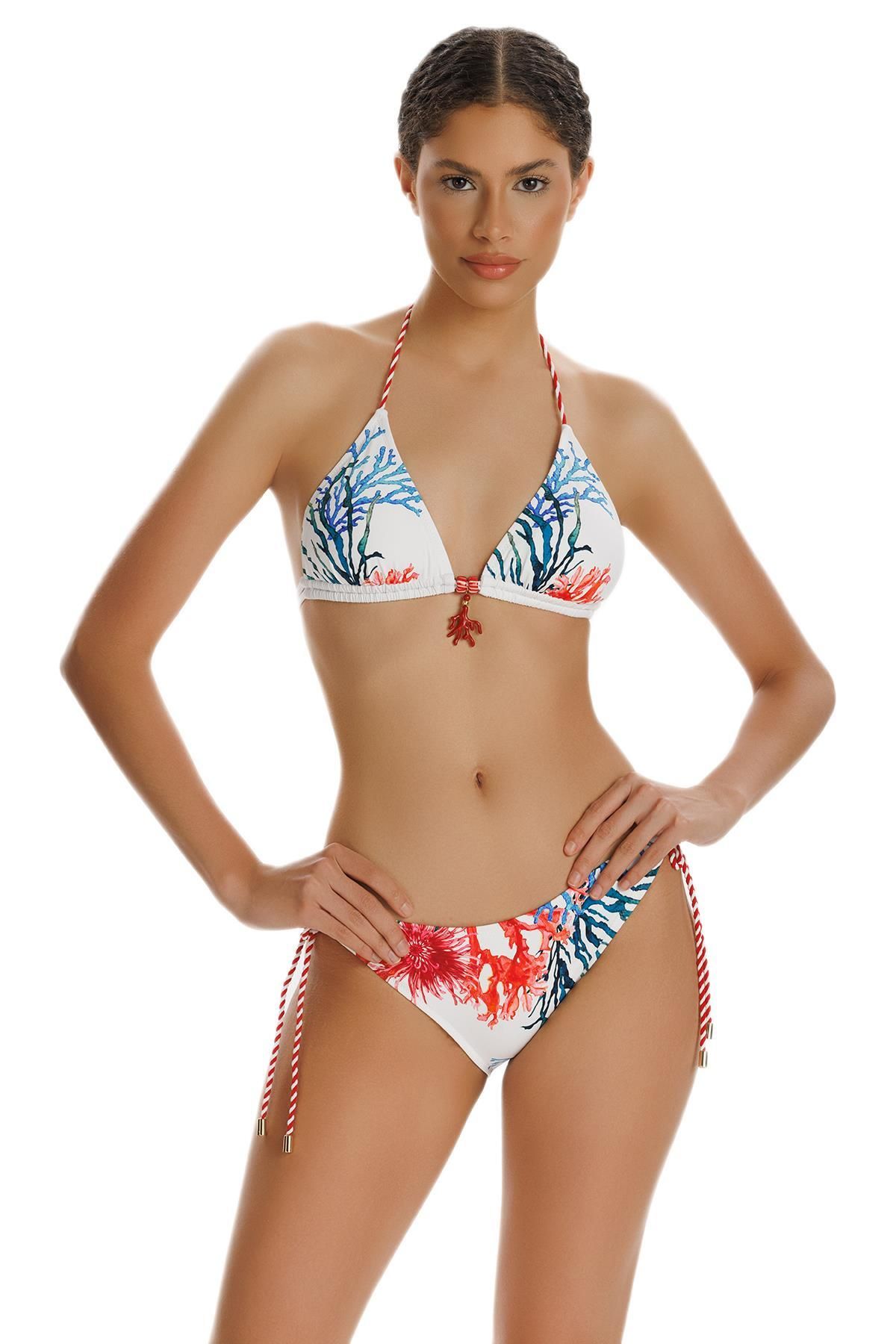 ZEKİ Zeki Desenli Üçgen Bikini Takımı