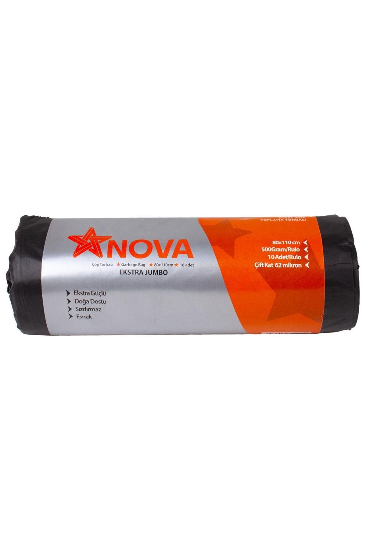 alsepeteavm Battal Çöp Torbası Siyah (500gr) 80x110cm 10lu