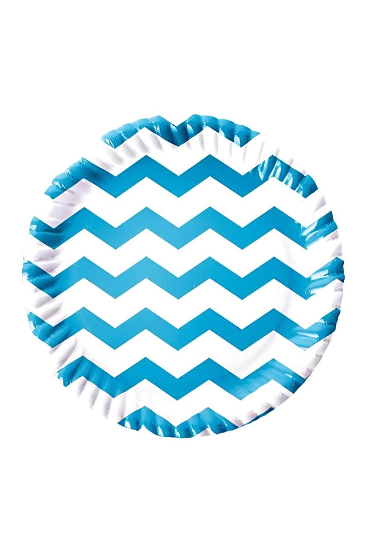 supertrend Süpertrend Turkuaz Zigzag Karton Tabak 23cm