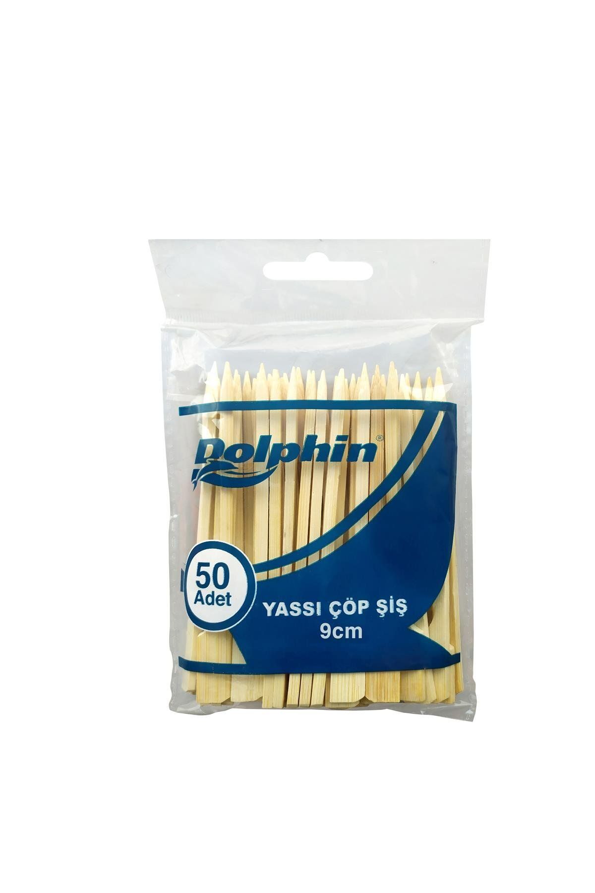 alsepeteavm Dolphin Yassı Kokteyl Bambu 9cm 50li