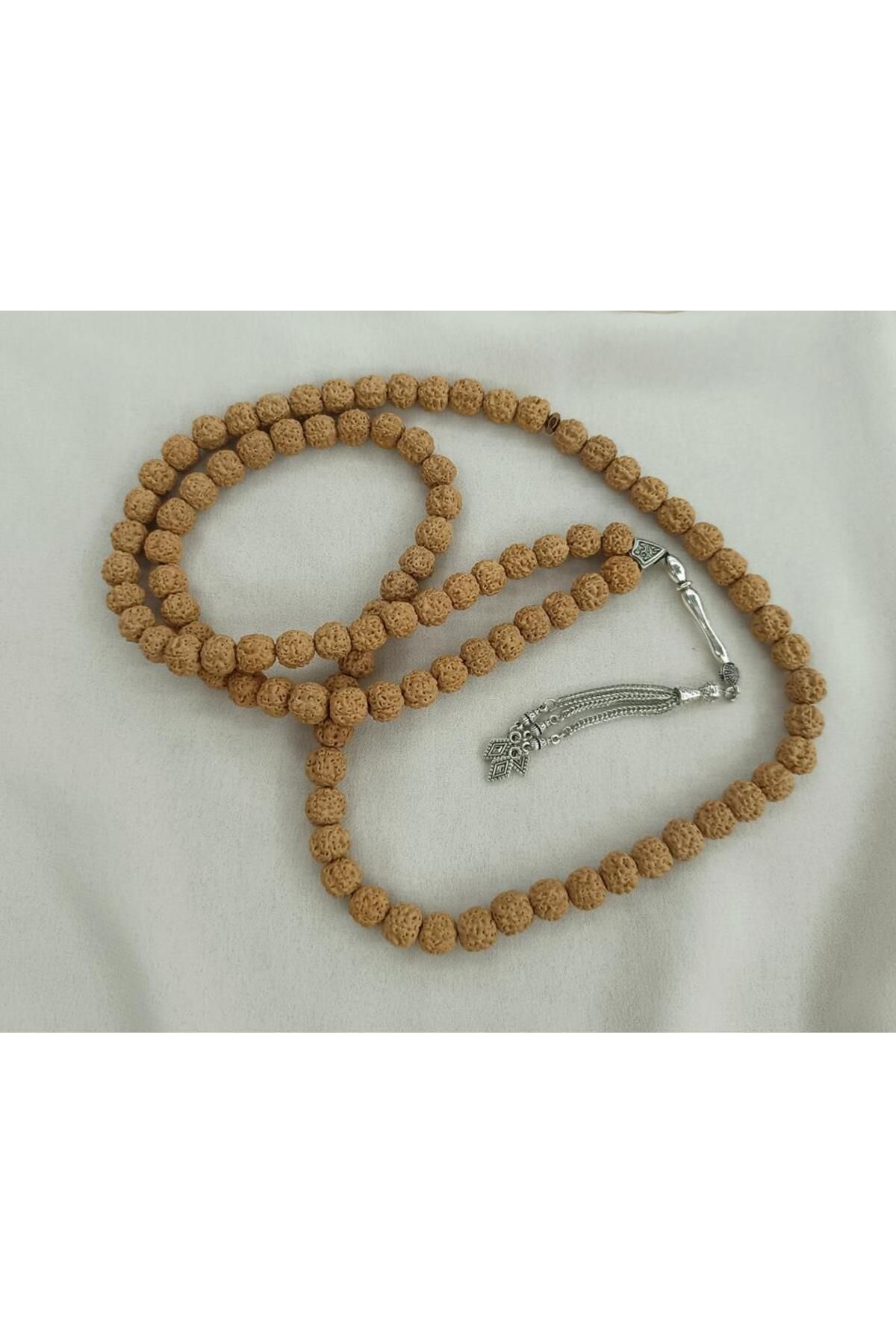Hd Marketim Tesbih 99 lük 10 mm Doğal Rudraksha Rudraşka Tespih