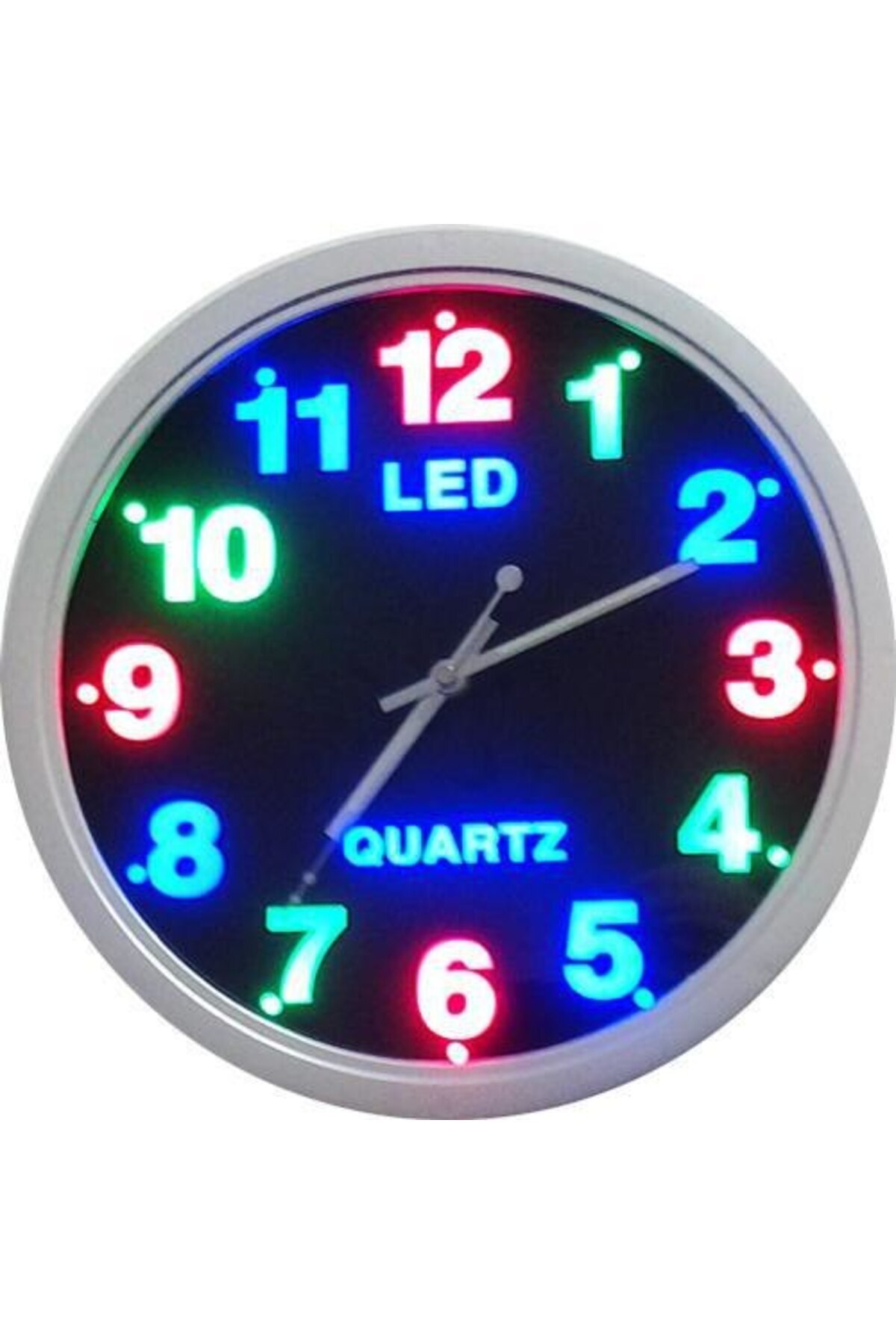 QUARTZ-Wall Clock, Quartz, With LED Illuminated Numbers 4