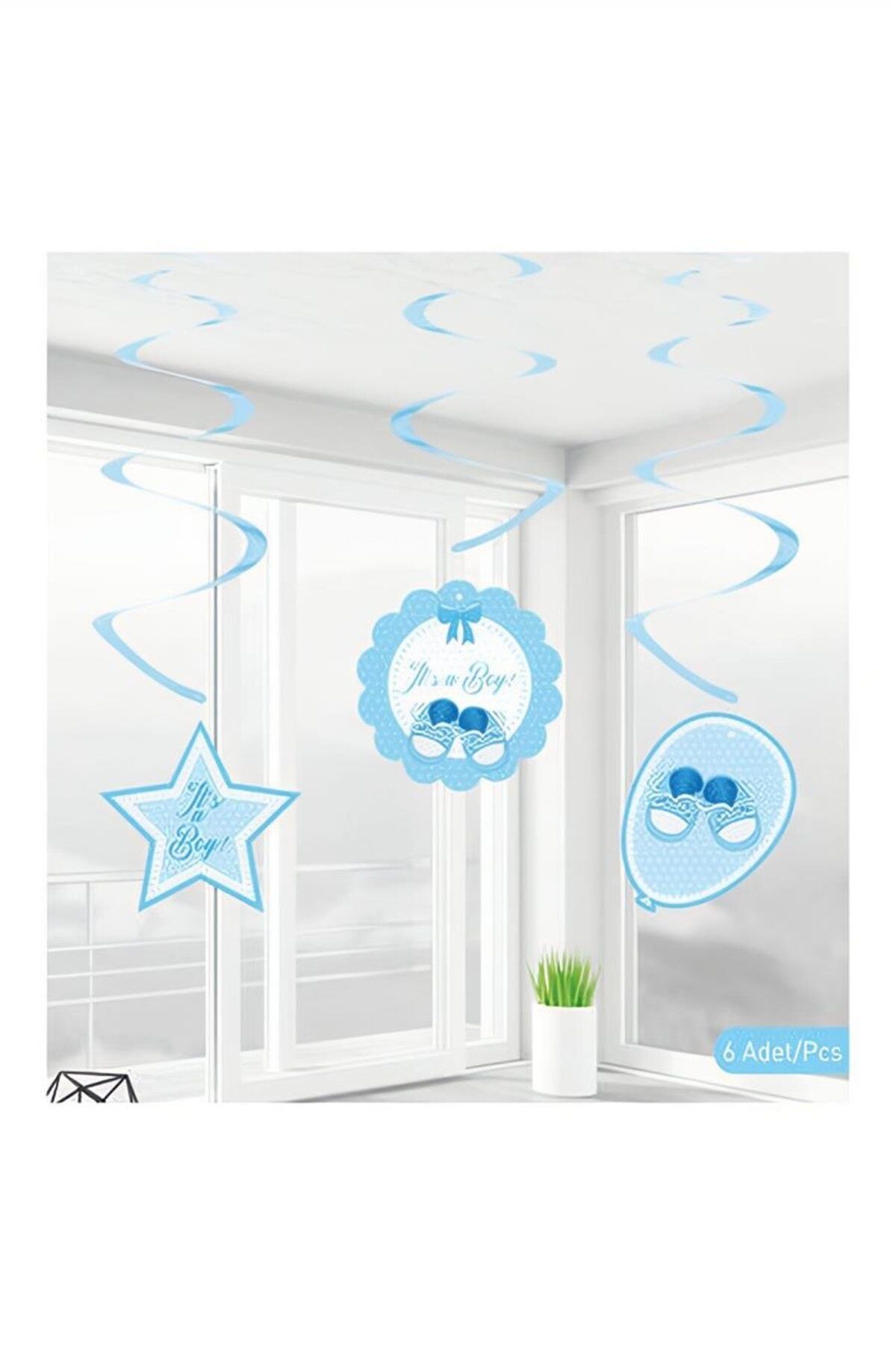 alsepeteavm Babyshower Erkek Sarkıt Süs 6lı
