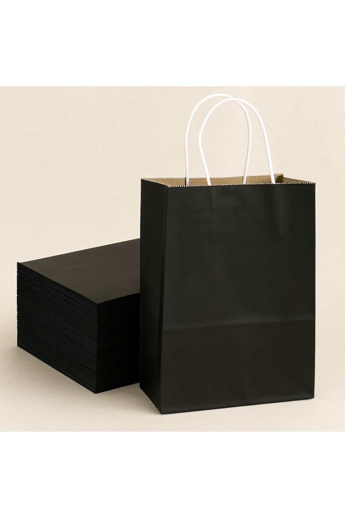 supertrend Süpertrend Roll-up Kraft Çanta Siyah Orta Boy 25x31cm 25li
