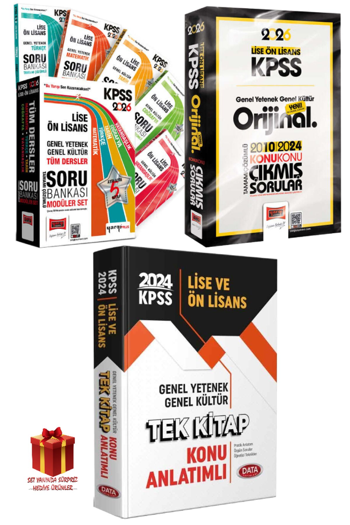 Yargı Yayınları 2026 Yargı Lise Ön Lisans Soru Bankası Seti+GYGK Çıkmış Sorular+Data GYGK Konu Anlatım+Hediye