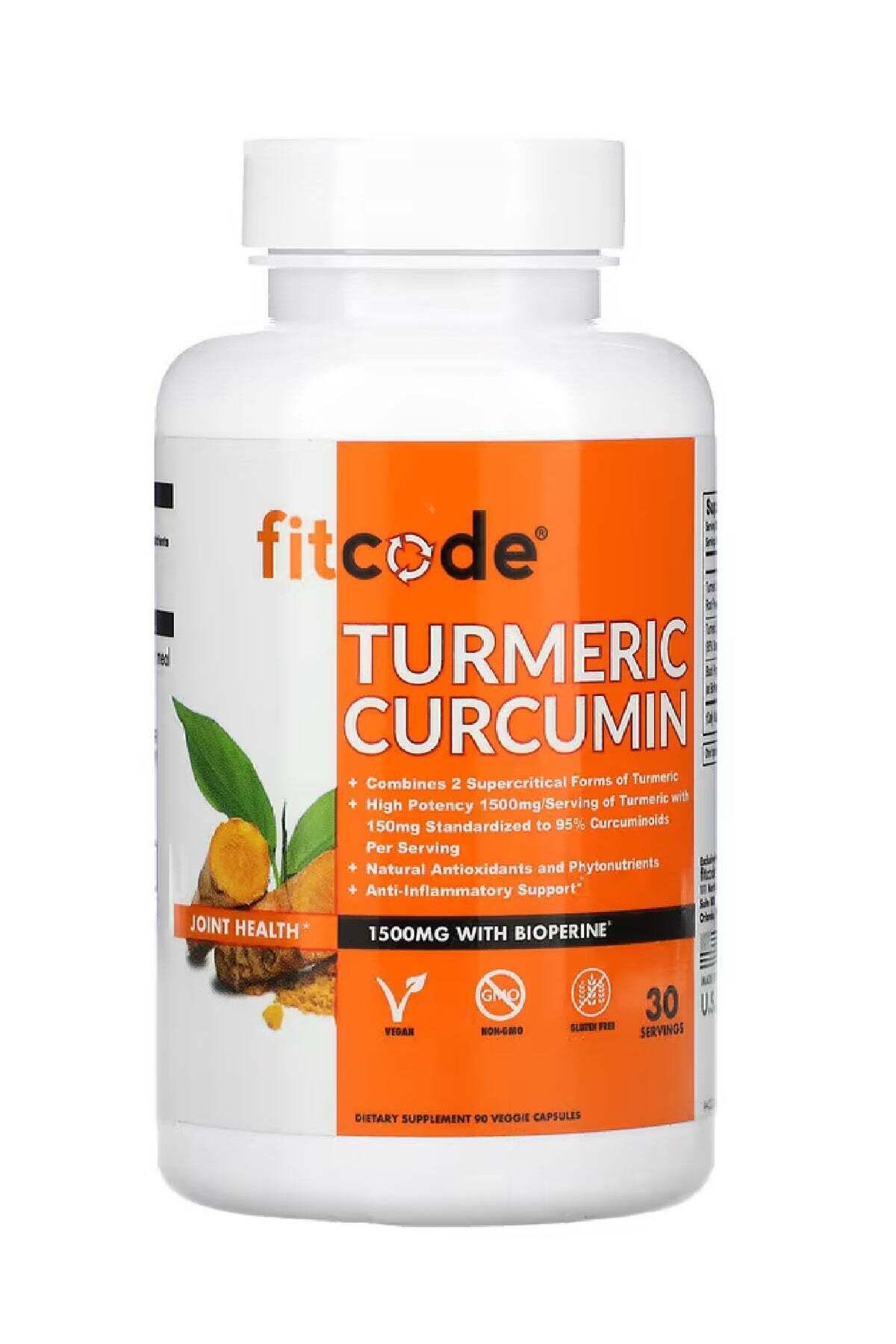 fitcode-Turmeric Curcumin 30 Servings 1