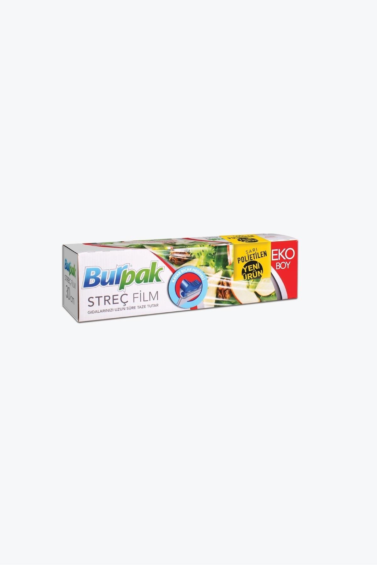 alsepeteavm Burpak Sarı Pe Streç Film 30 Cm X 166 M 8mic (KAYAR BIÇAK HEDİYELİ)