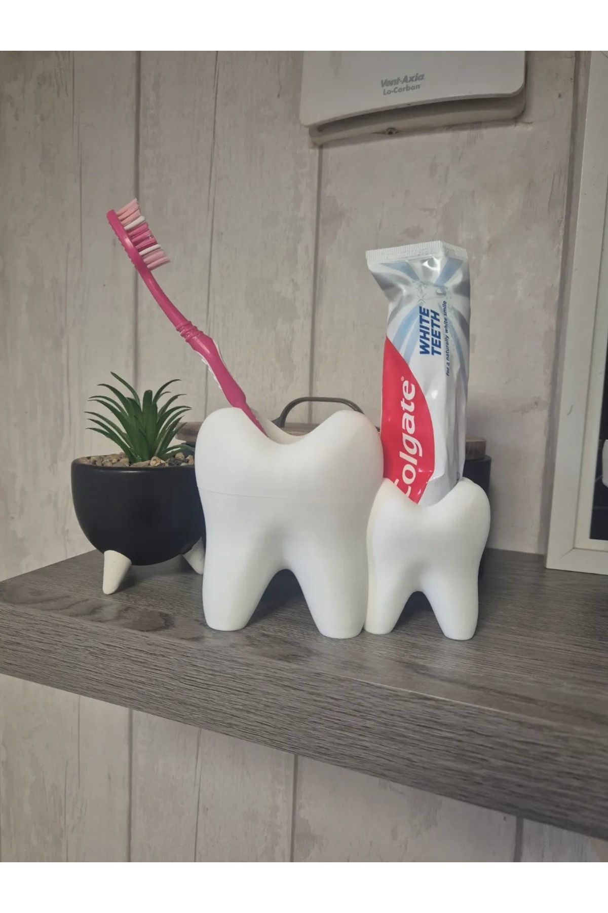 Filkorium3D 2'li Diş Fırçası ve Macunu Standı - Diş Fırçalığı - Düzenleyici - 11 CM - 6 CM