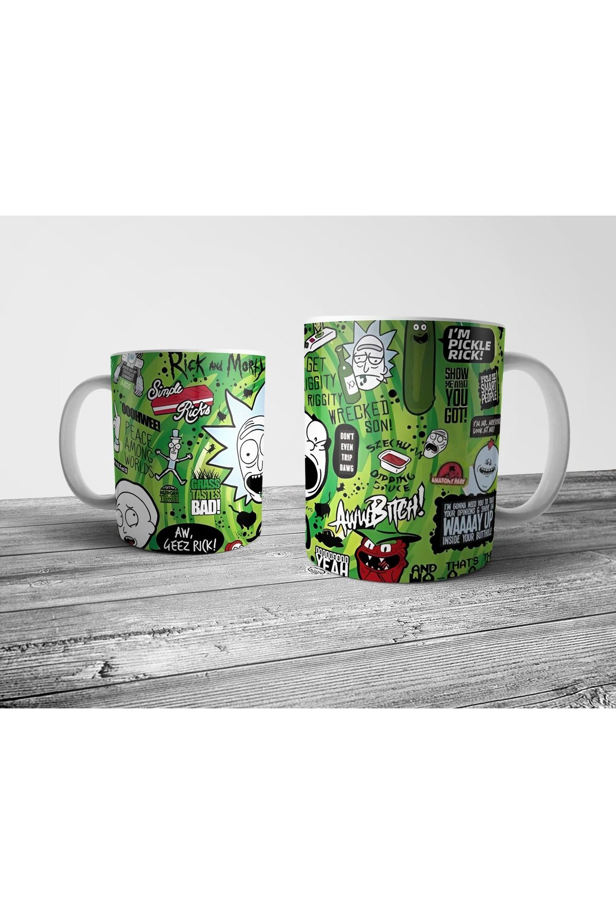 Pixxa Rick and Morty Kupa Bardak Model 34